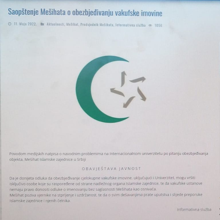 Mešihat promenio odluku o obezbeđenju