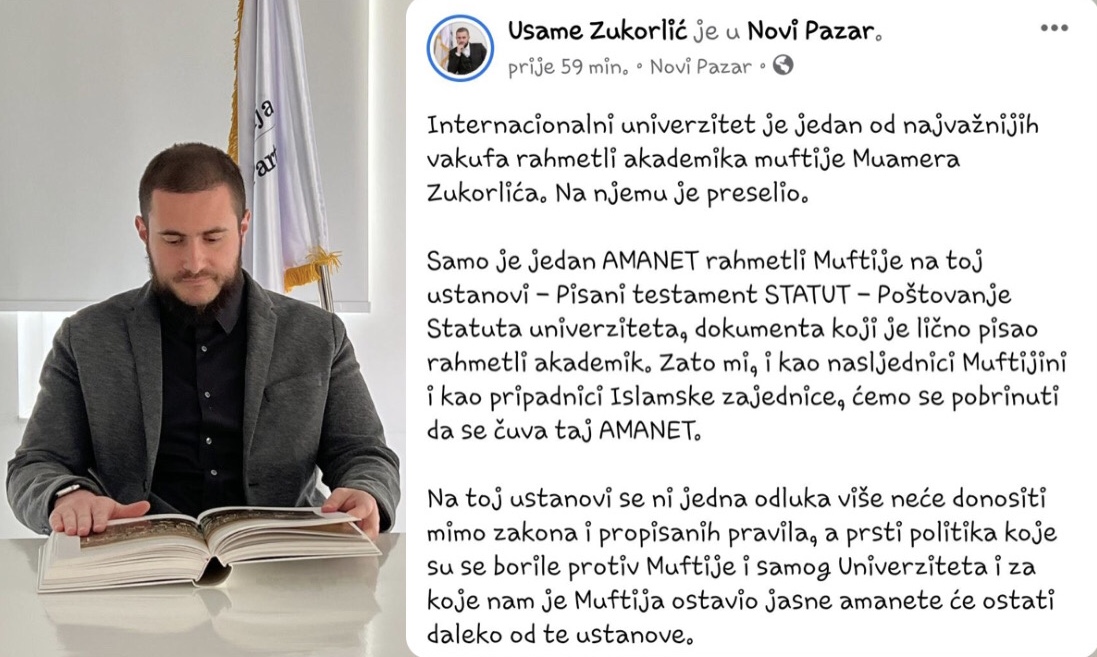 Usame Zukorlić: Amanet je statut Univerziteta kojeg više niko neće kršiti