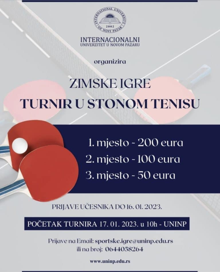 Turnir u stonom tenisu od 17. januara