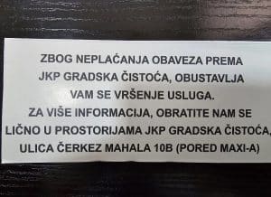 Smeće se neće odnositi onima koji ne plaćaju usluge JKP-a (VIDEO)