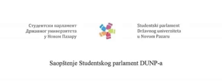 Studentski parlament DUNP-a podržava studente na protestima