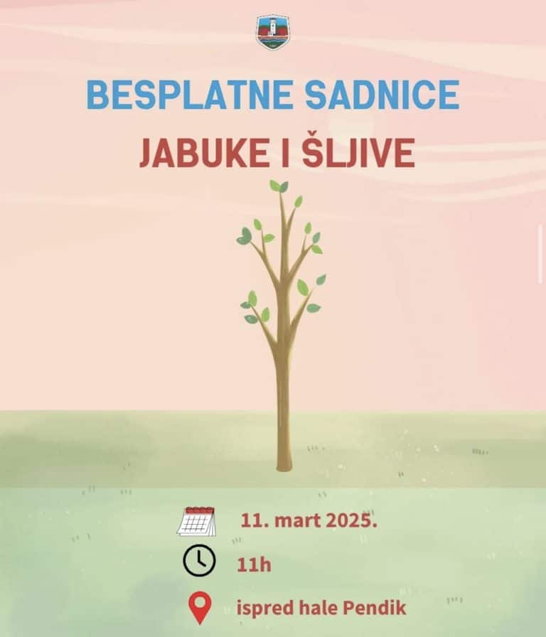 Besplatne sadnice za građane Novog Pazara: Podela sutra kod hale Pendik
