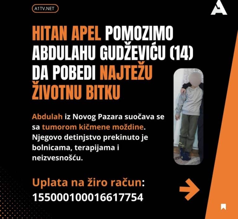 HITAN APEL: Pomozimo Abdulahu Gudževiću (14) da pobedi najtežu životnu bitku