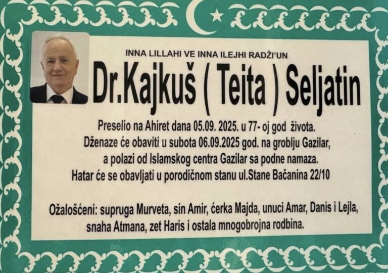 In memoriam: dr. Kajkus (Teita) Seljatin (1948–2025)