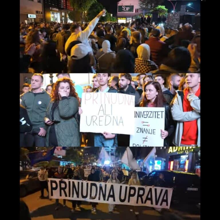 Profesori i studenti jedinstveni: Prinudna uprava jedini izlaz za Državni univerzitet u Novom Pazaru (VIDEO)