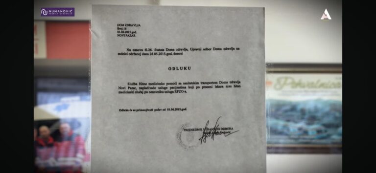 Hitna služba u Novom Pazaru naplaćuje preglede?! (VIDEO)