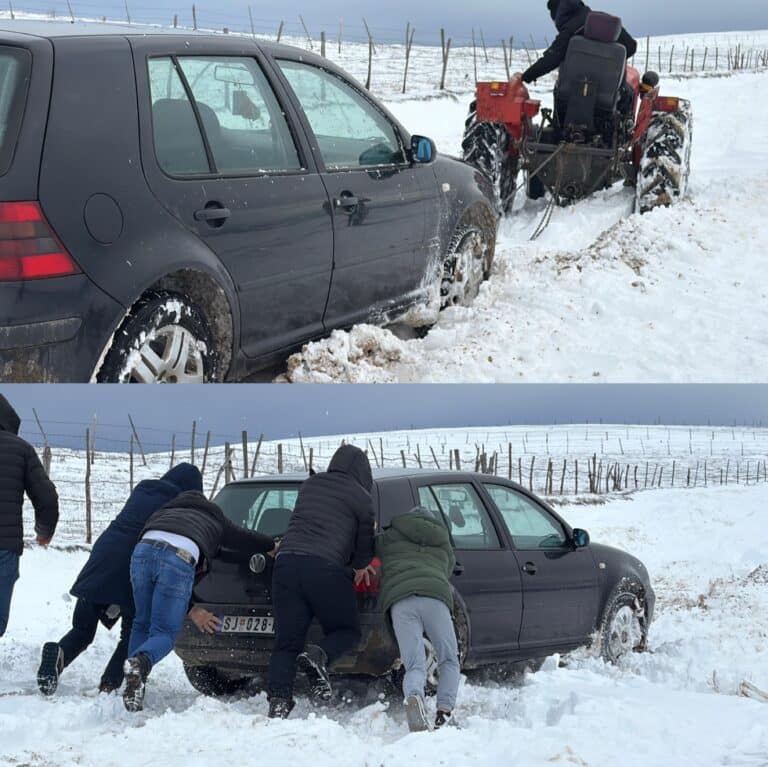 Vanredna situacija u Sjenici: “Zavejani smo, ni lanci ne pomažu” (VIDEO)