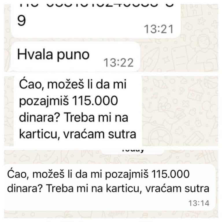 Prevara preko WhatsApp-a u toku! Građani Novog Pazara oštećeni, novac uplaćivan na lažne žiro račune