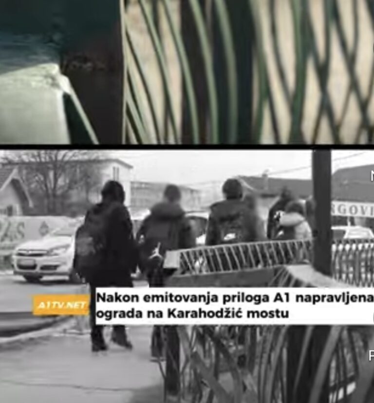 Nakon emitovanja priloga A1 napravljena ograda na Karahodžić mostu (VIDEO)