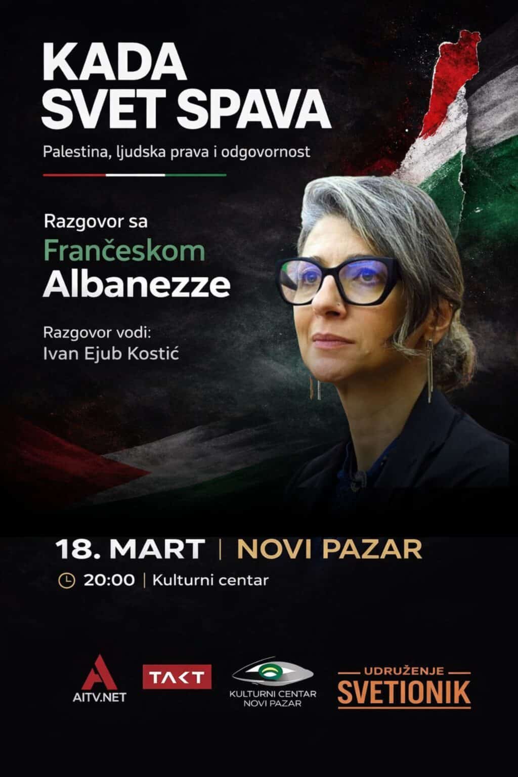 Frančeska Albanezze stiže u Novi Pazar (VIDEO)