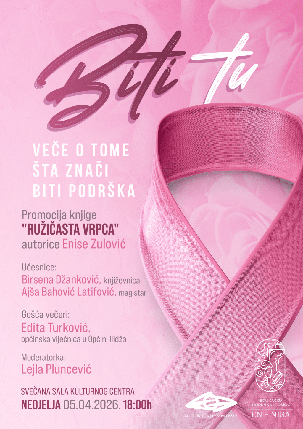 Promocija knjige „Ružičasta vrpca“ u nedelju u Kulturnom centru