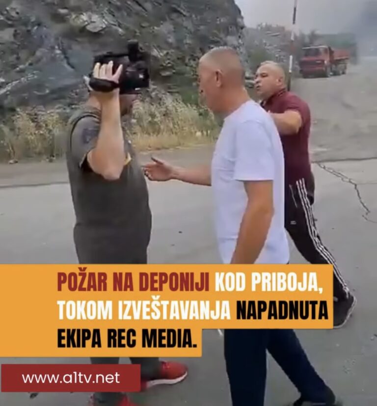 Požar na deponiji kod Priboja, tokom izveštavanja napadnuta ekipa REC Media (VIDEO)