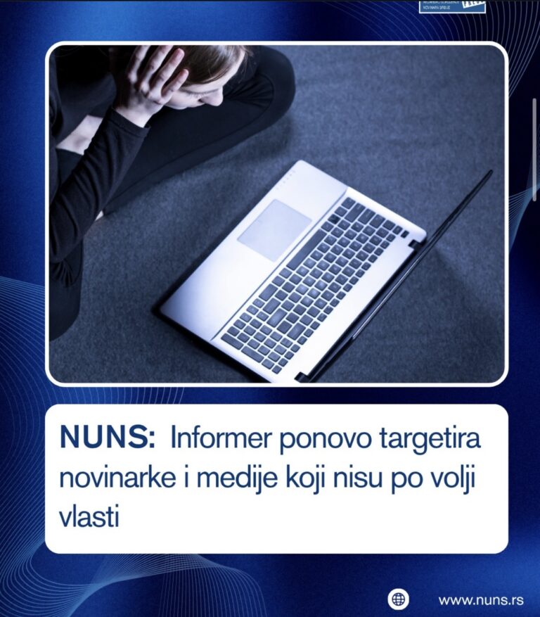 NUNS osudio targetiranje novinarke Mahale Selme Kolašinac i televizije N1 BiH: Ovo nije novinarstvo, već opasna kampanja