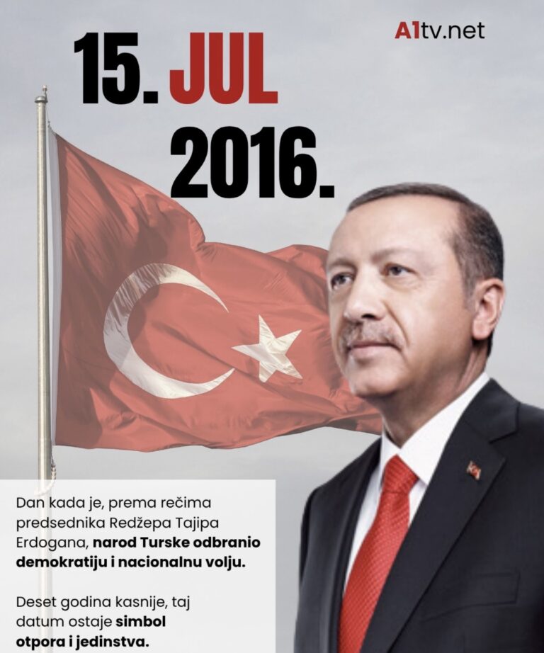 Erdogan: Otpor 15. jula ostaje simbol demokratije i nacionalne volje