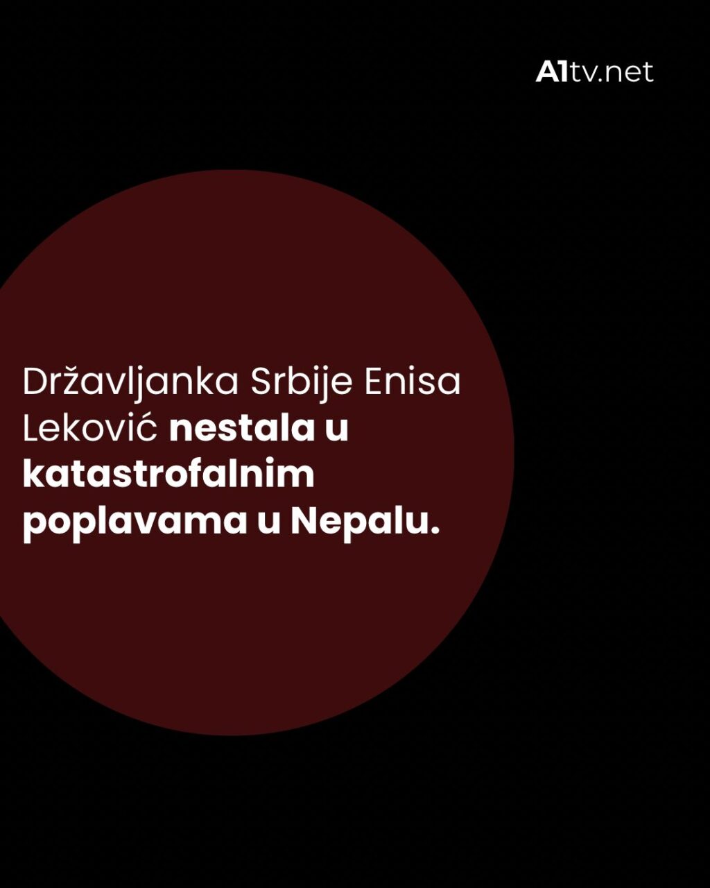 Državljanka Srbije Enisa Leković nestala u katastrofalnim poplavama u Nepalu