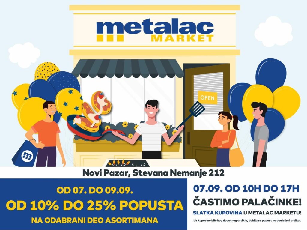 VELIKA AKCIJA U METALAC MARKETU: Popusti, pokloni i iznenađenja za kupce u Novom Pazaru
