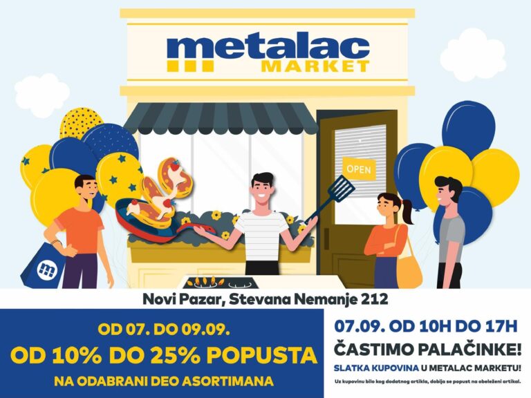 VELIKA AKCIJA U METALAC MARKETU: Popusti, pokloni i iznenađenja za kupce u Novom Pazaru