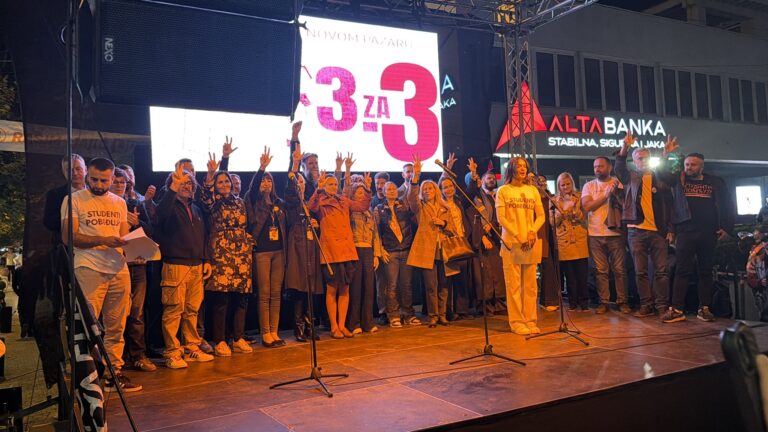 Skup „3 za 3“ u Novom Pazar: Kandidati Studentske liste predstavili poruke građanima (VIDEO)
