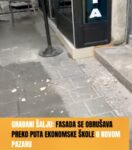 Građani šalju: Fasada se obrušava preko puta Ekonomske škole u Novom Pazaru (VIDEO)